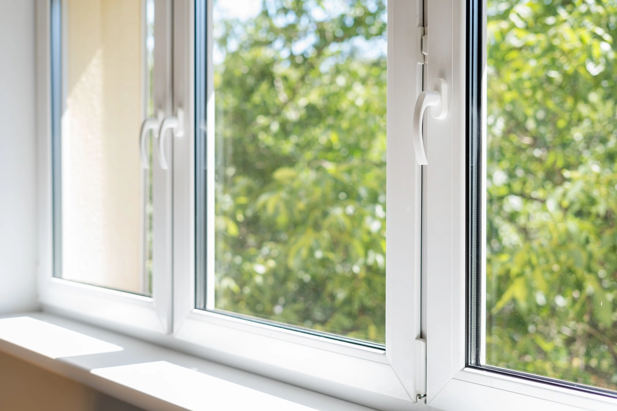 white framed windows for new home remodel