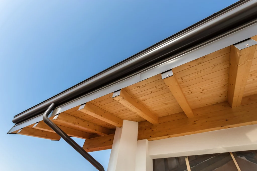 roof eaves on the roof edge