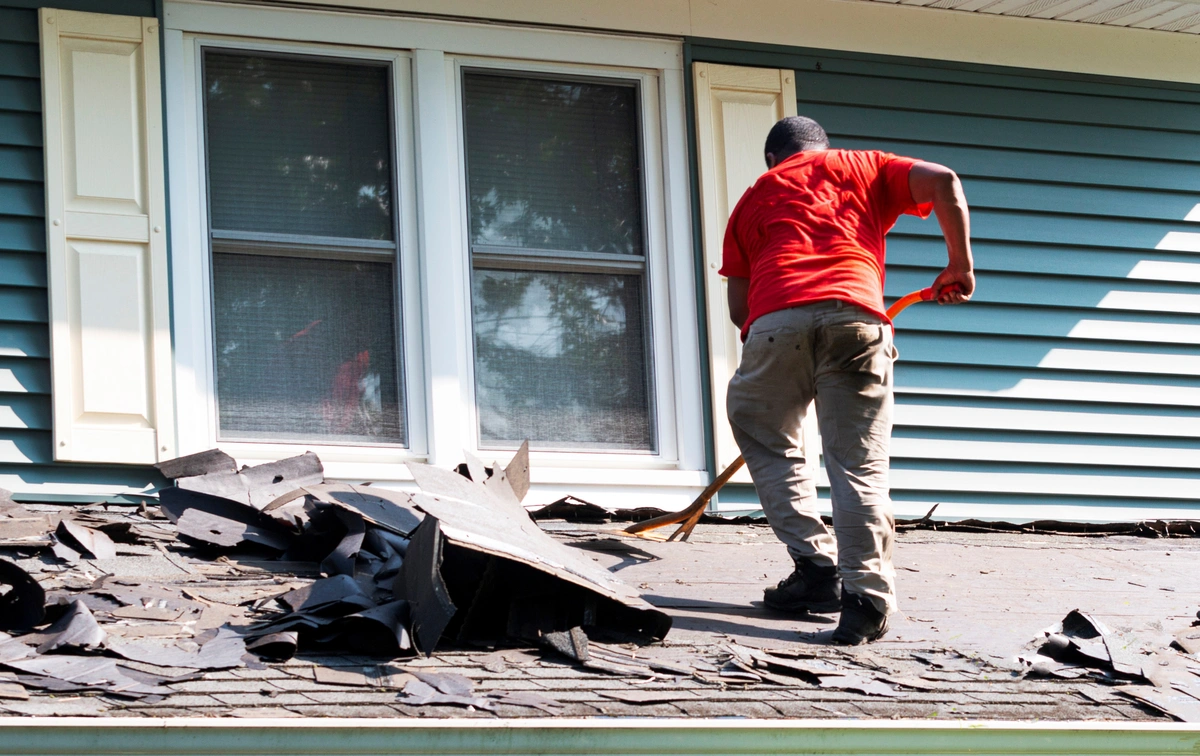 tearing off the old roof is another main roof replacement cost