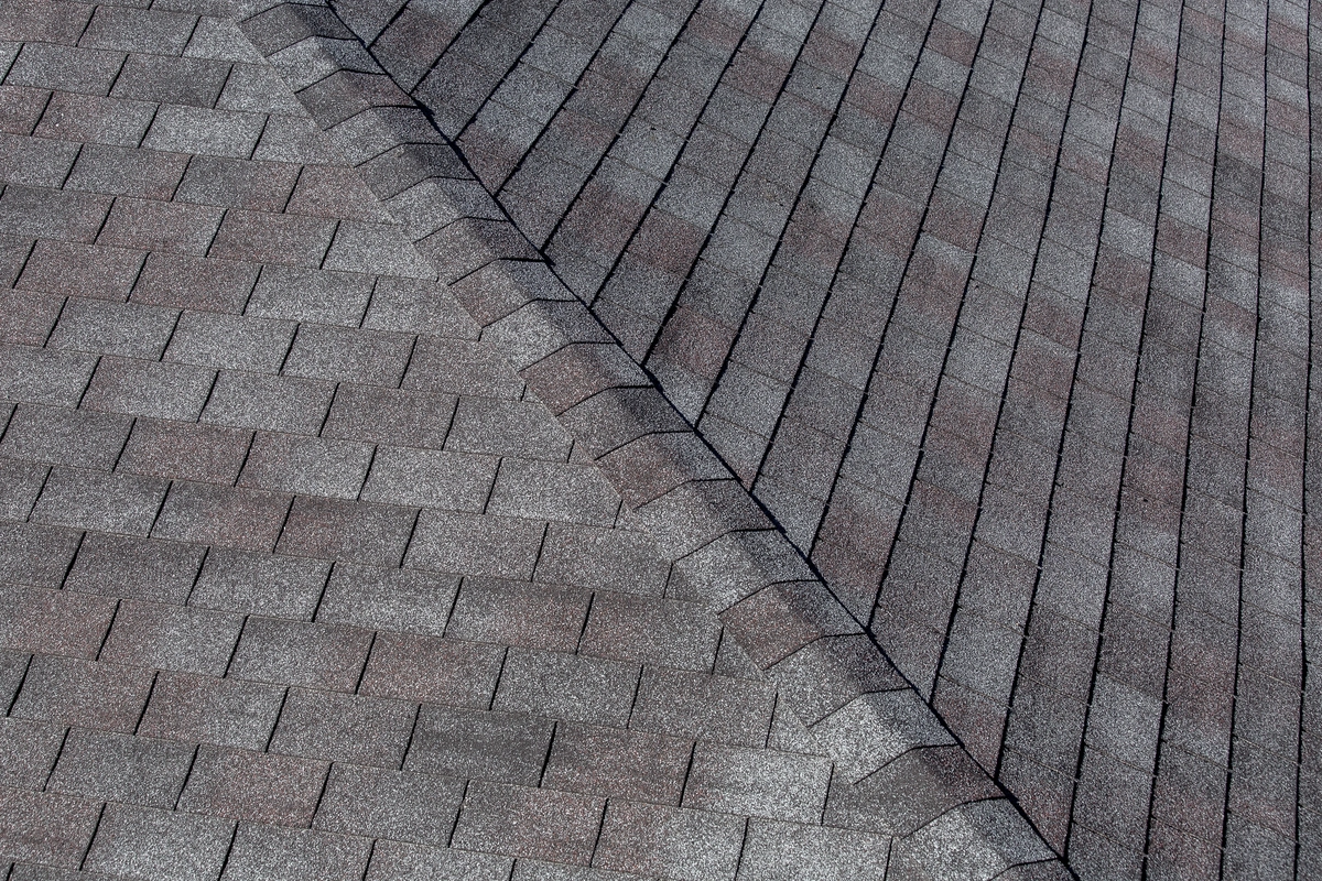 close up to asphalt shingle roof