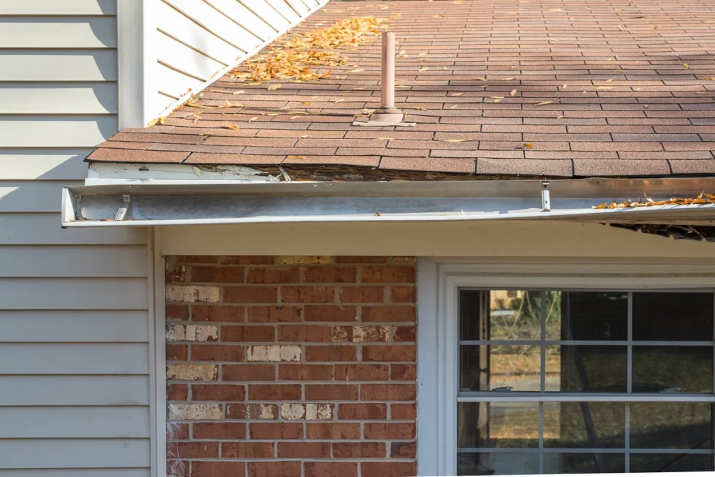 damaged gutter system