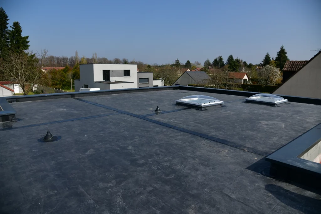 rubber roofing on a flat roof