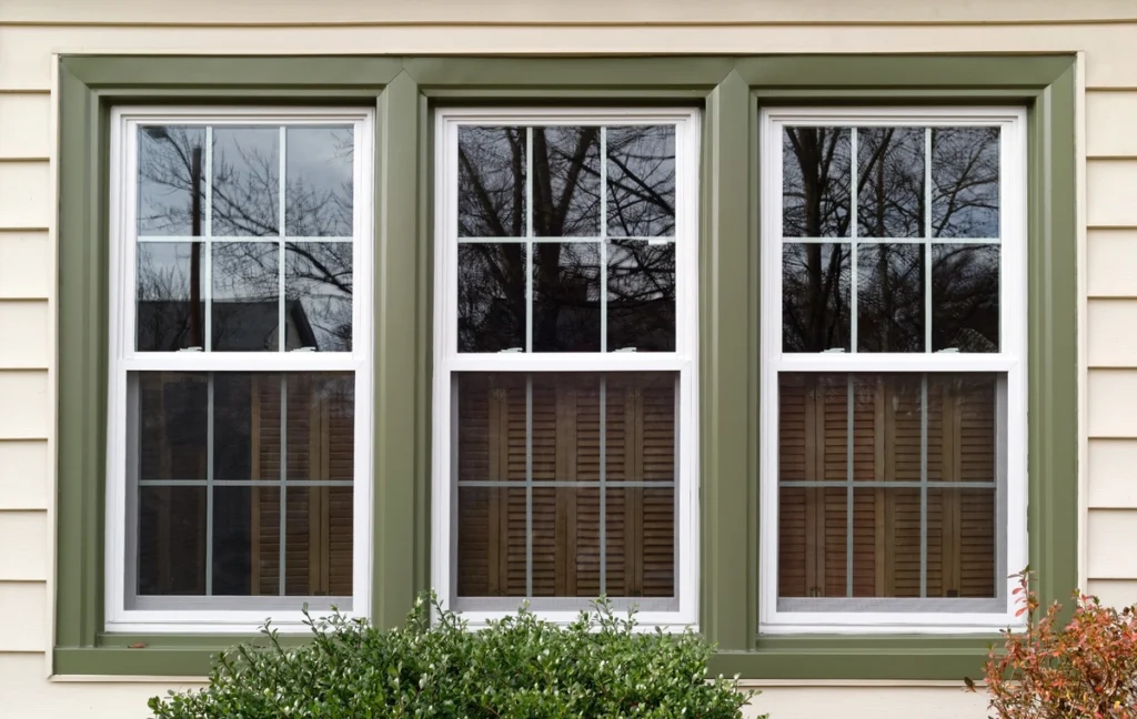 green trim on exterior windows