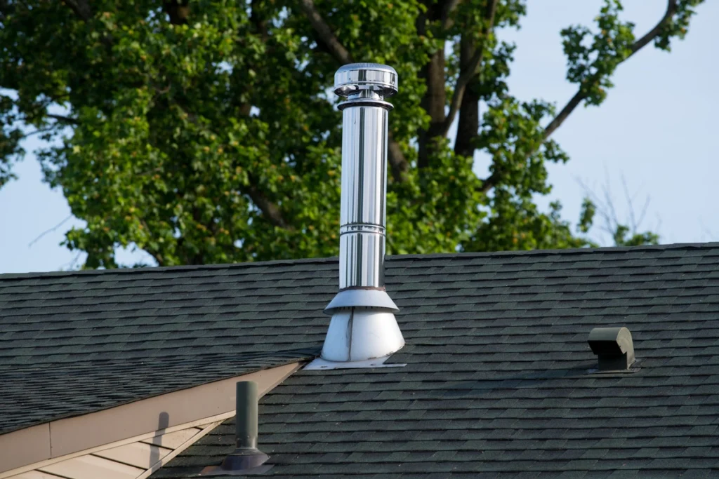 shiny metal roof boot
