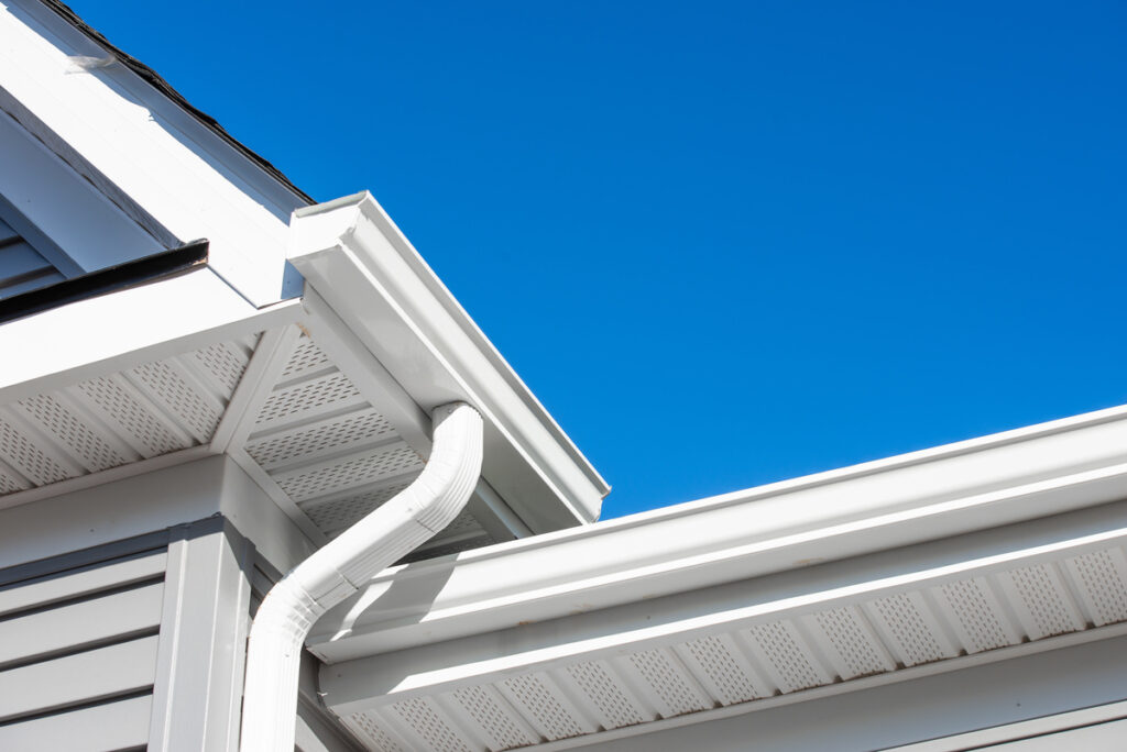 a white gutter