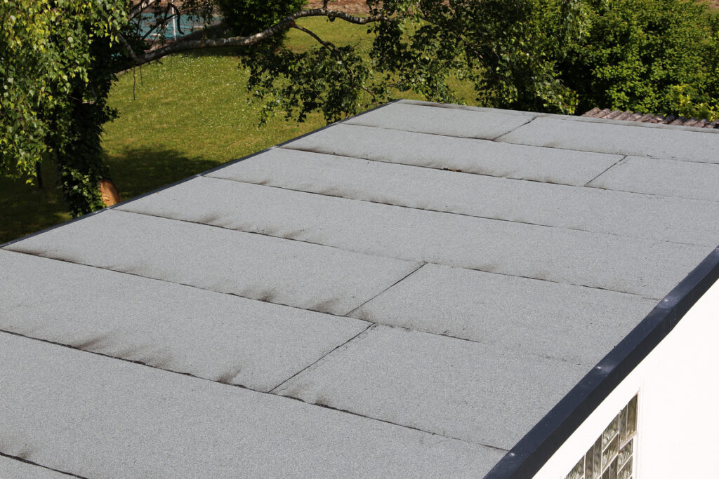 a damaged roof