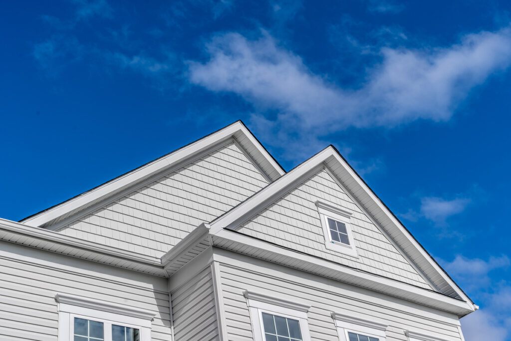 white vinyl siding