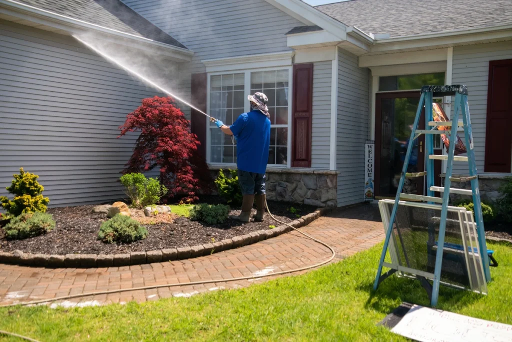 Spraying Gutters