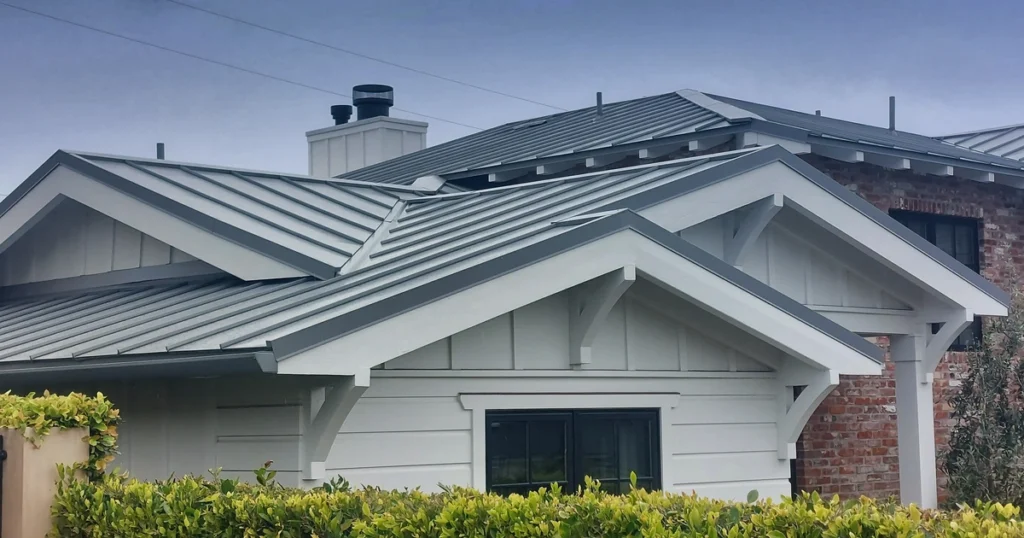 metal roof on a house