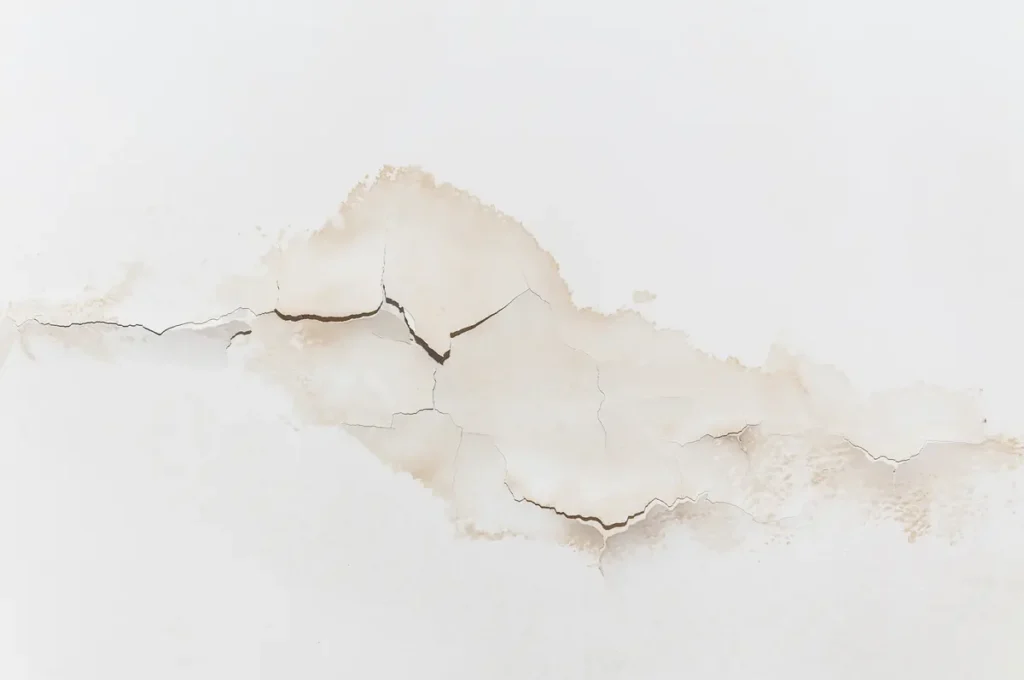 water stain and crack