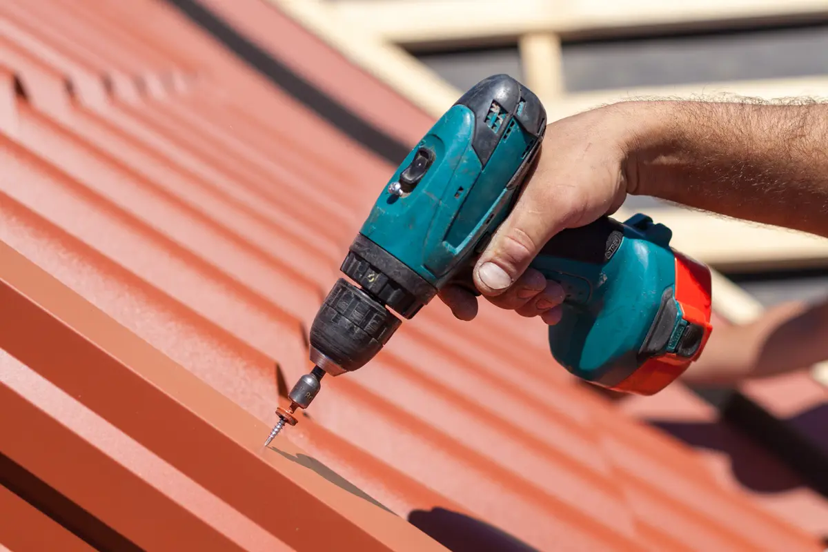repairing a metal roof