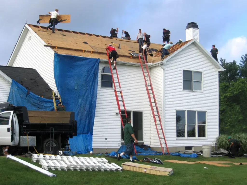 a bunch of roofers