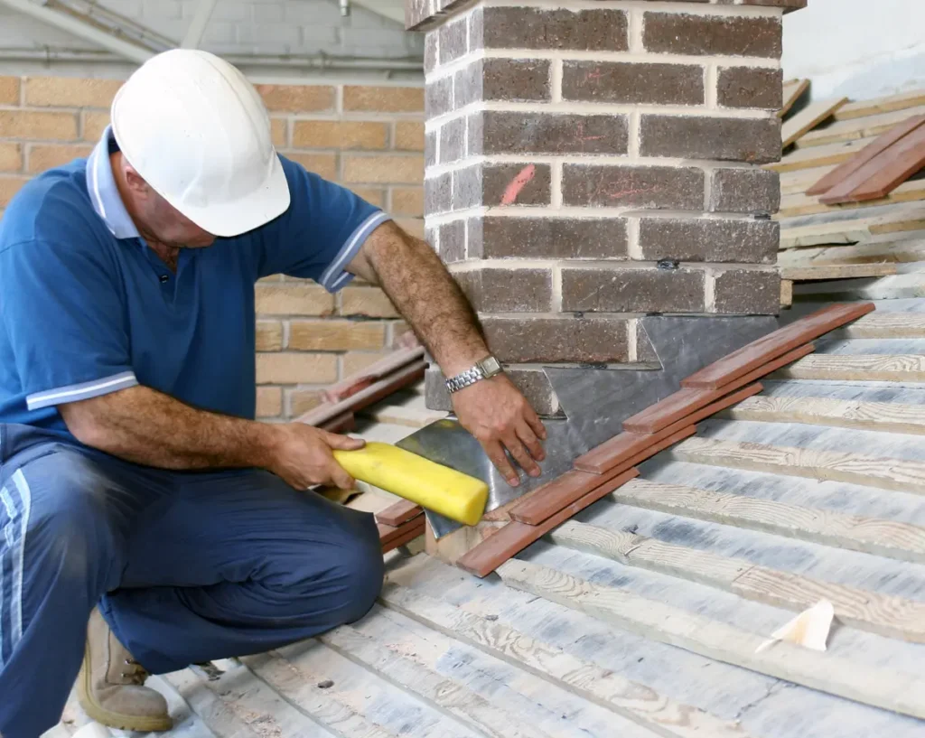 chimney flashing install