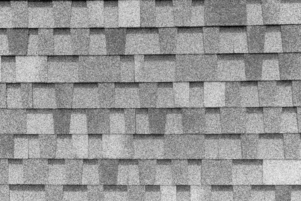 close up asphalt shingles