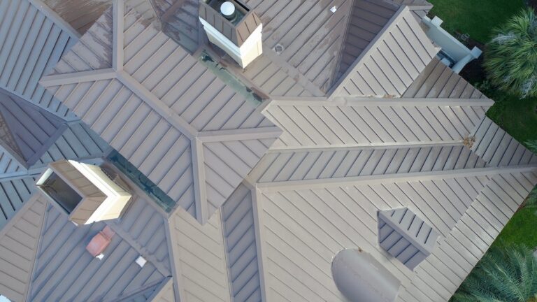 standing seam metal roof dark grey