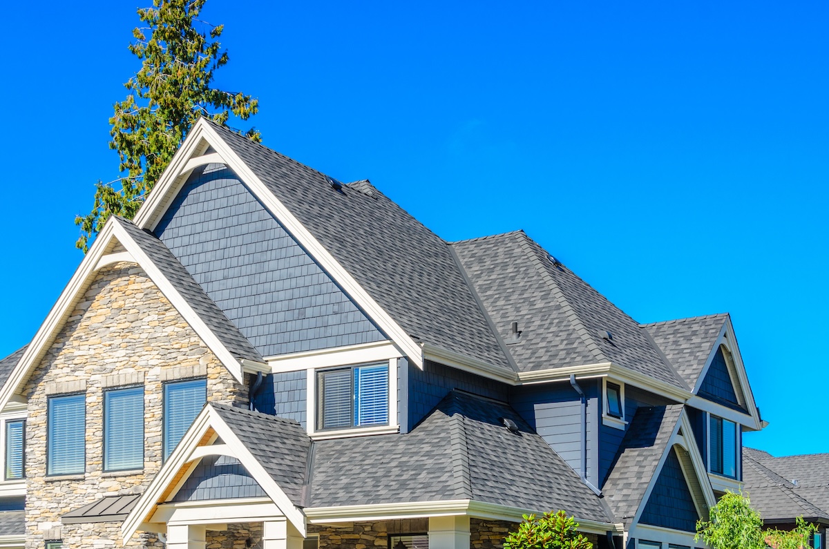 the roof of the house with new roof