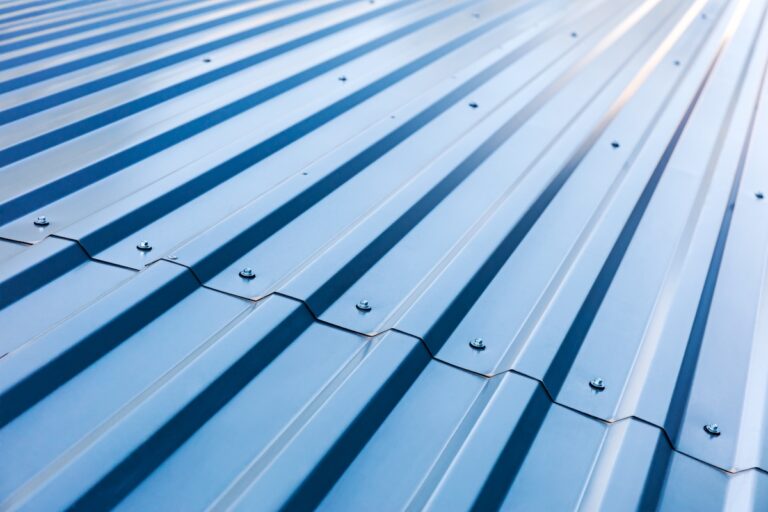 blue corrugated metal