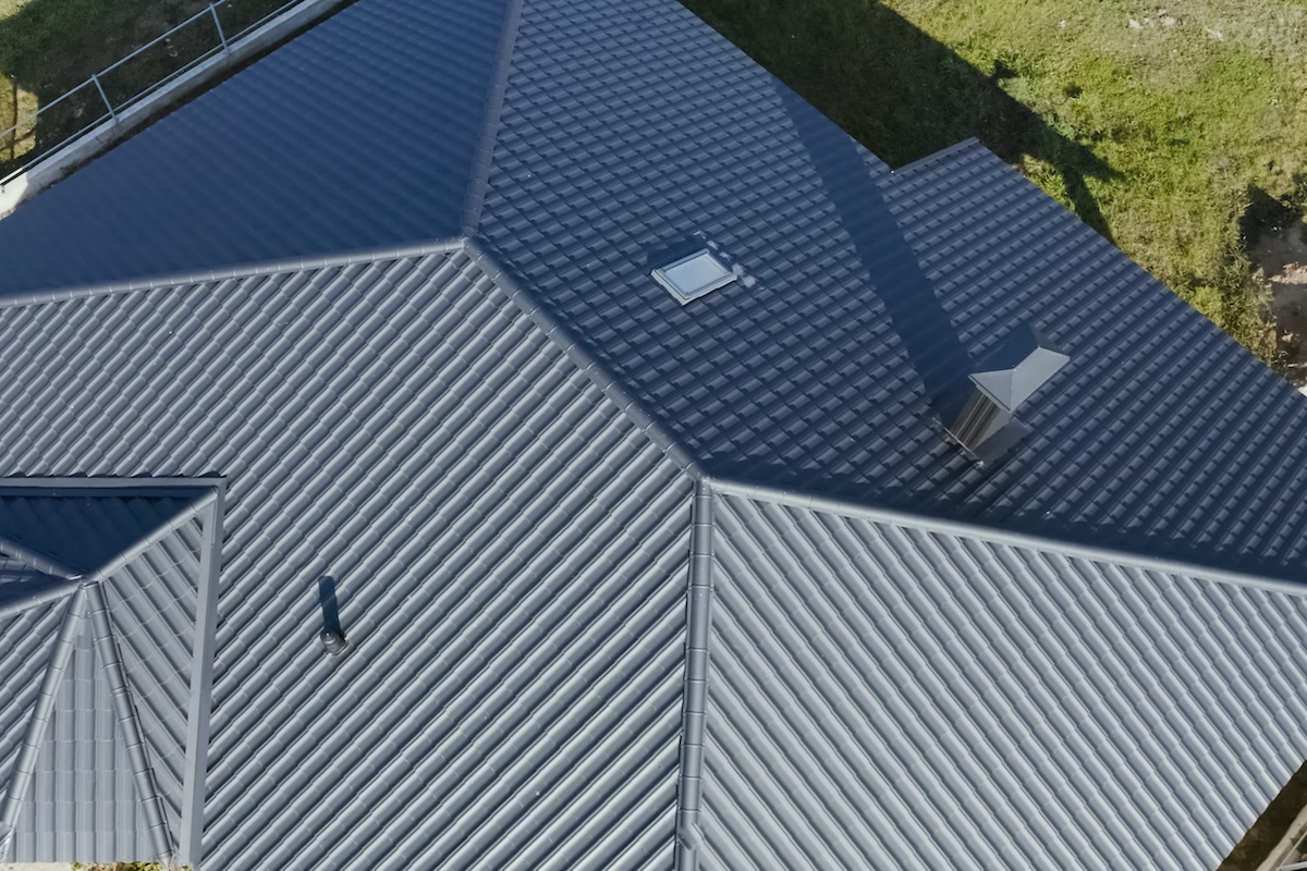 Modern roof made of metal.