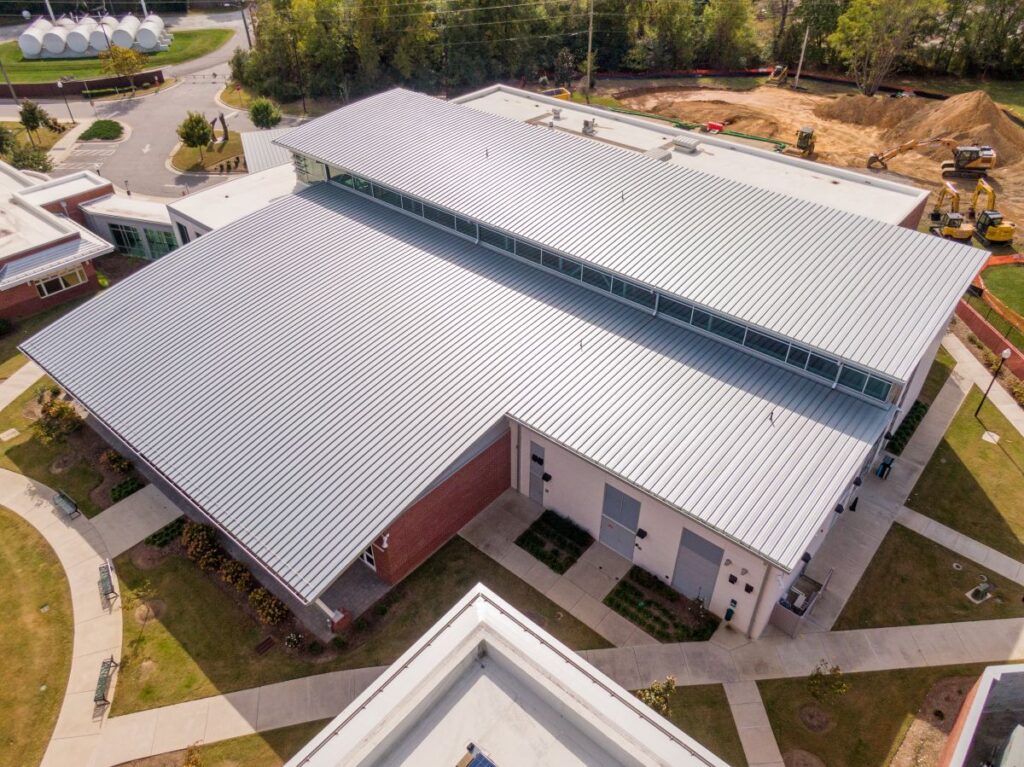 commercial building with metal roof