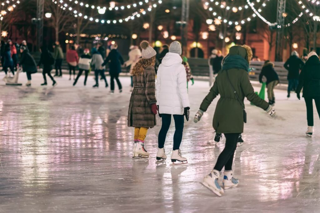 people ice skating