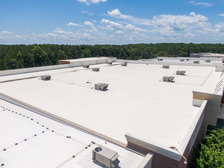 Commercial Roof Featuring TPO and Asphalt Shingles