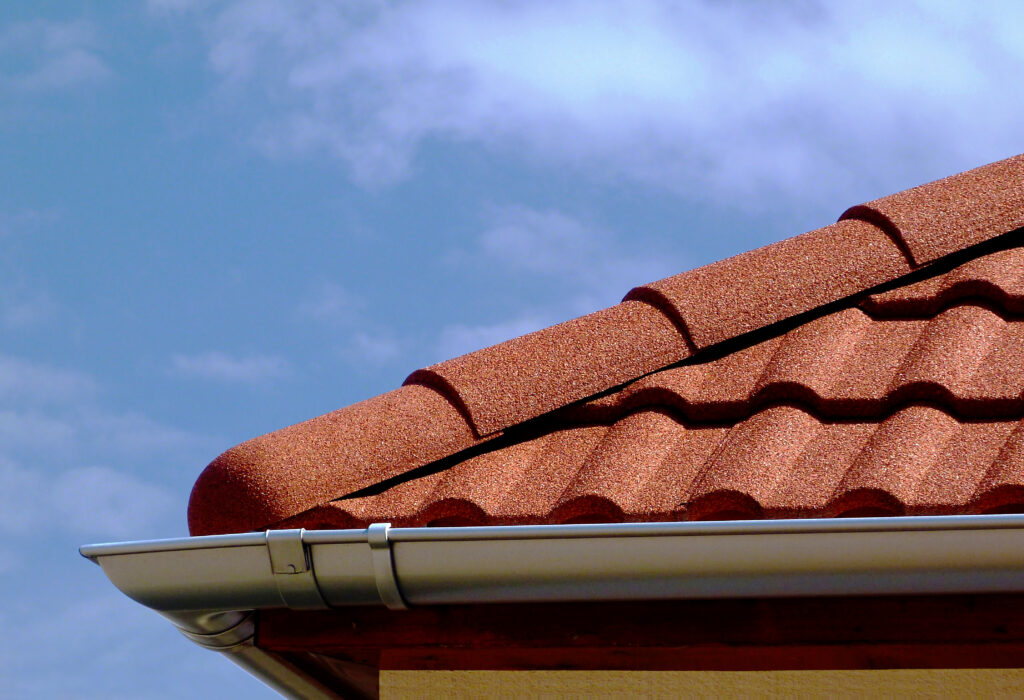 k style vs half round gutters orange ceramic tiles