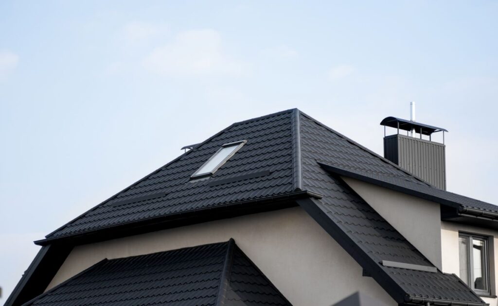 metal roofing mason oh dark grey roof with white wall