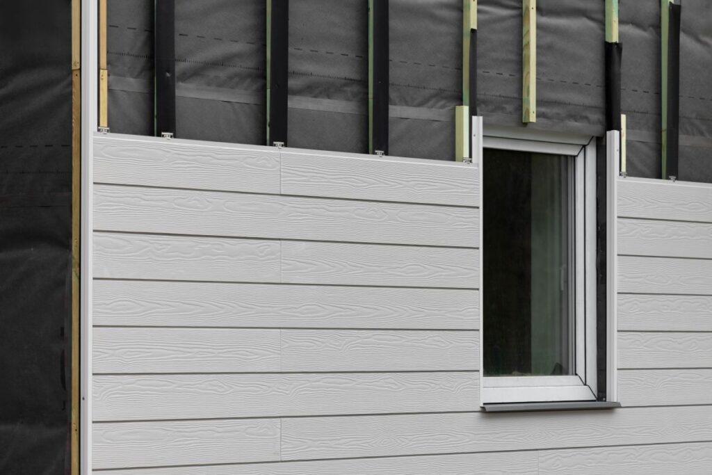 what is composite siding grey siding white frame