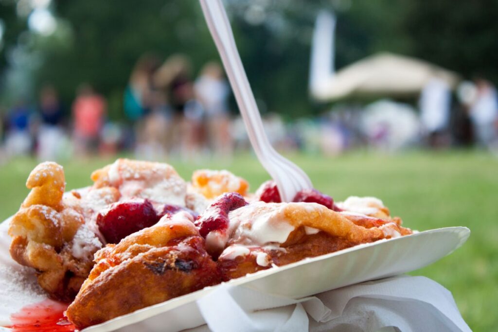 Fair food funnel cakes
