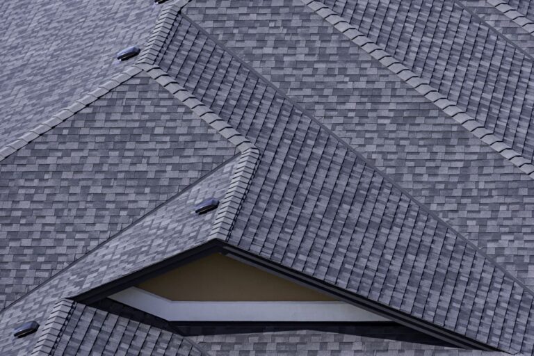 newly constructed low slope roof