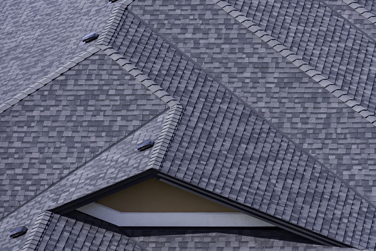 newly constructed low slope roof